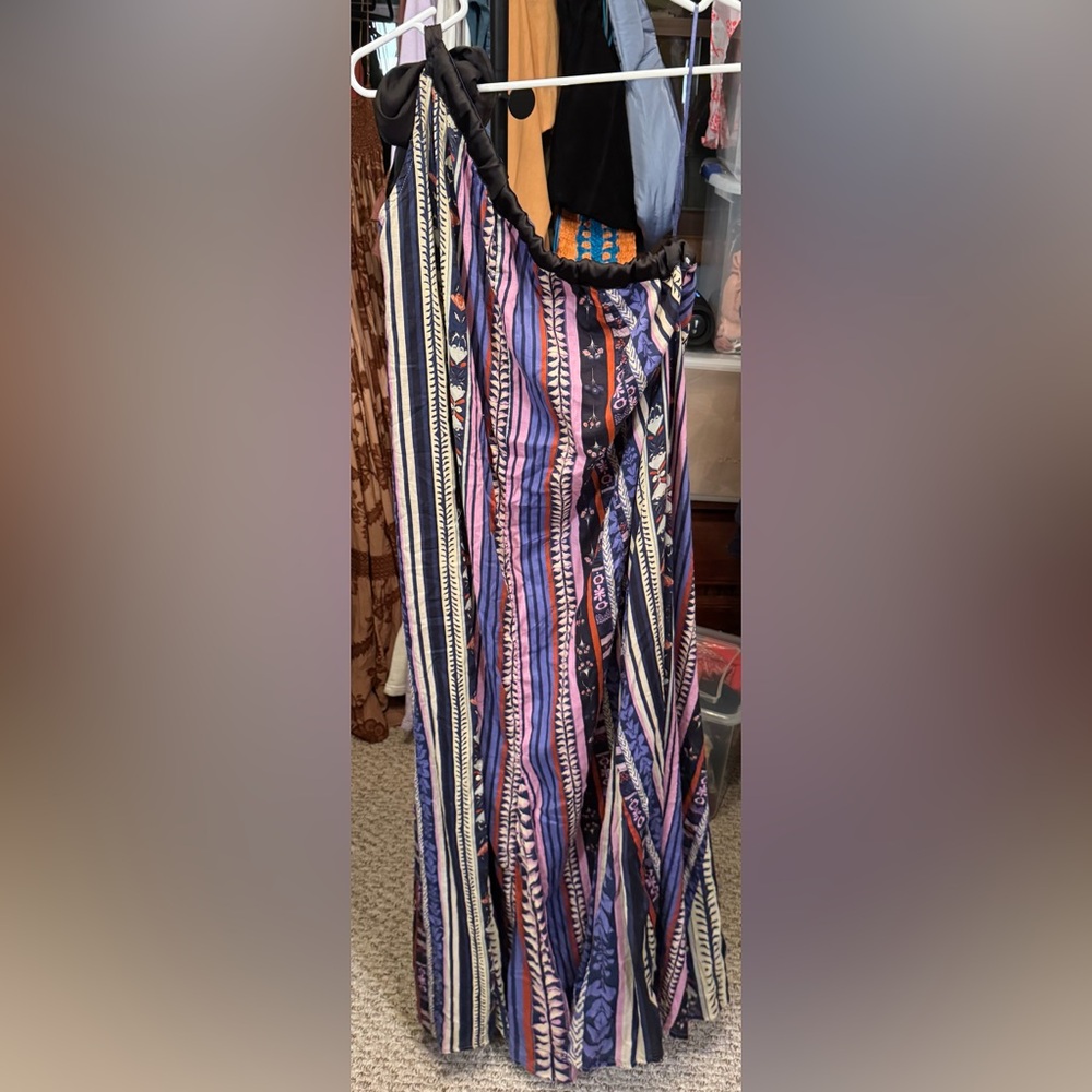 NWOT Free People Tova Maxi Dress - deep ocean combo - large - Picture 7 of 9